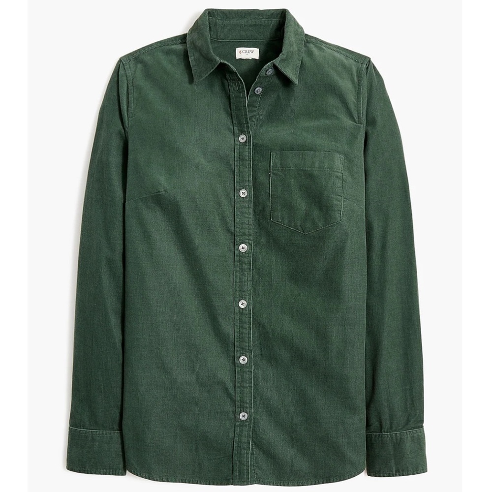J. Crew Women’s Green Corduroy Shirt XXL